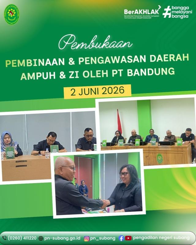Pembukaan Pembinaan dan Pengawsan Daerah AMPUH & ZI